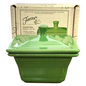 Homer Laughlin Fiesta Covered Box Meadow Green Dish 9 oz Bakeware USA Made